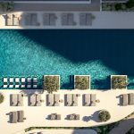 Sovereign Estates   Aerial view of a rectangular pool with turquoise water surrounded by beige lounge chairs and small tables on a sunlit deck 2026 Aerial view of a rectangular pool with turquoise water surrounded by beige lounge chairs and small tables on a sunlit deck