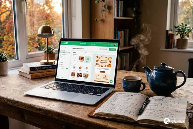 IMG_1135 - Sovereign Estates Sovereign Estates Laptop open on a wooden desk displaying a dashboard with a notebook mug and teapot nearby and autumn leaves outside the window 2026 Laptop open on a wooden desk displaying a dashboard with a notebook mug and teapot nearby and autumn leaves outside the window