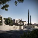 Sovereign Estates   Modern beige residential complex with flat roofs terraces and manicured greenery under a clear blue sky Tall cypress trees frame the scene 2026 Modern beige residential complex with flat roofs terraces and manicured greenery under a clear blue sky Tall cypress trees frame the scene