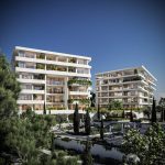 Sovereign Estates   Modern white apartment complex with glass balconies lush terraces and a landscaped courtyard and pool area under a blue sky 2026 Modern white apartment complex with glass balconies lush terraces and a landscaped courtyard and pool area under a blue sky