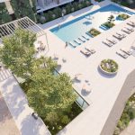7-1920x1080jpg - Sovereign Estates Sovereign Estates Aerial view of a modern pool deck with lounge chairs cabanas and planters around a rectangular pool in a landscaped courtyard 2026 Aerial view of a modern pool deck with lounge chairs cabanas and planters around a rectangular pool in a landscaped courtyard