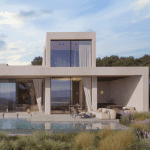 Sovereign Estates   Modern two story concrete house with large glass walls an outdoor seating area and a rectangular pool amid a landscaped hillside 2026 Modern two story concrete house with large glass walls an outdoor seating area and a rectangular pool amid a landscaped hillside