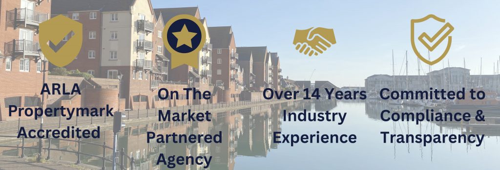 What is the Renters Rights Act 2025 - 1 - Sovereign Estates Sovereign Estates Canal side residential buildings with gold trust icons and slogans promoting ARLA Propertymark accreditation market partnership experience and compliance 2026 Canal side residential buildings with gold trust icons and slogans promoting ARLA Propertymark accreditation market partnership experience and compliance